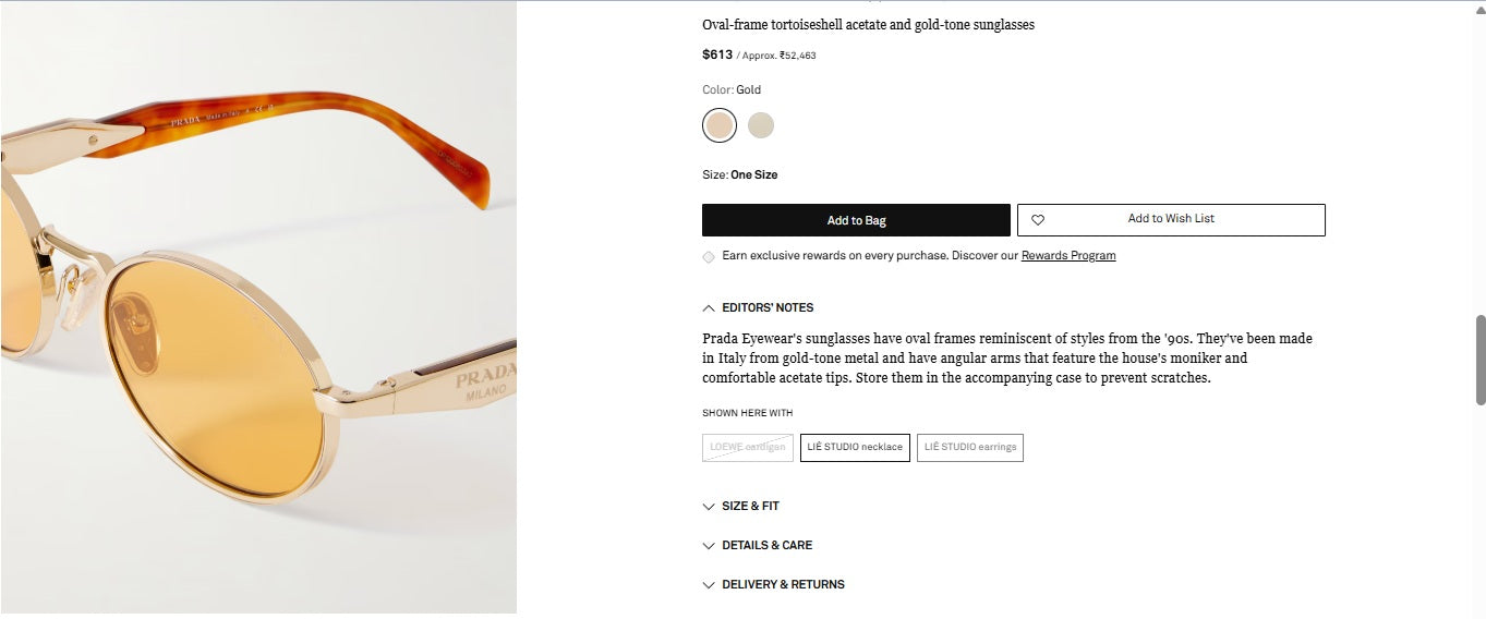 PRADA LUXURY SUNGLASS BROWN WITH GOLD BLACK FRAME WITH OG KIT Urban Classics Store