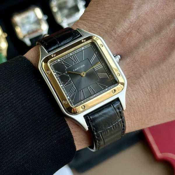 CARTIER SANTOS GOLD-WHITE WITH OG BOX Urban Classics Store