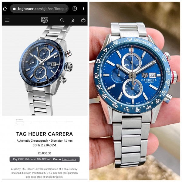 TAG HEUER CARRERA SILVER BLUE WITH OG KIT Urban Classics Store