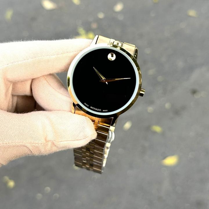 MOVADO GOLD BLACK WITH OG KIT Urban Classics Store