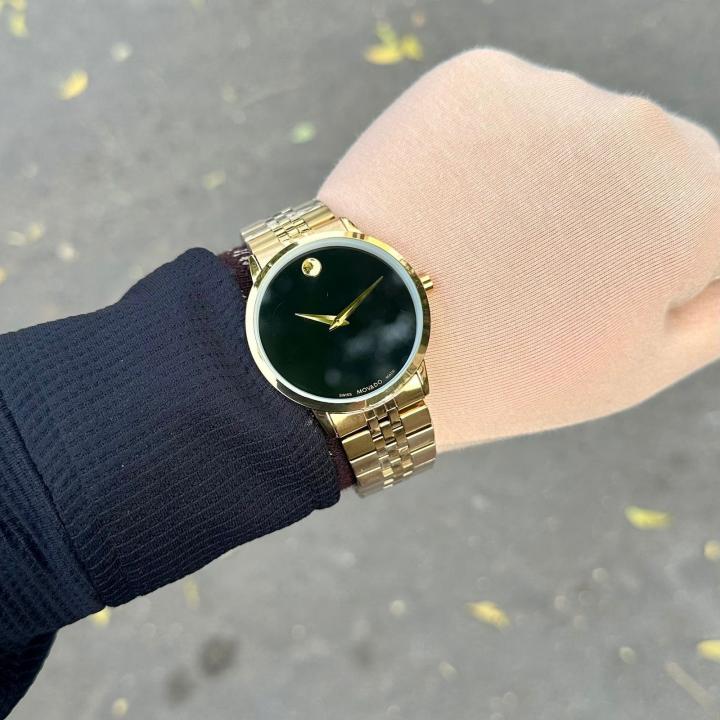 MOVADO GOLD BLACK WITH OG KIT Urban Classics Store