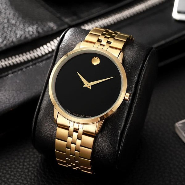 MOVADO GOLD BLACK WITH OG KIT Urban Classics Store