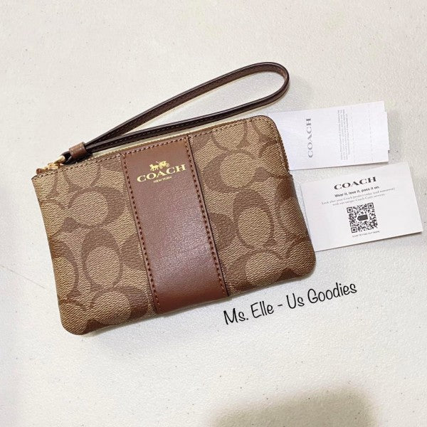 COACH W2 CORNER WRISTLET ALL BROWN WITH OG BOX & DUST COVER Urban Classics Store