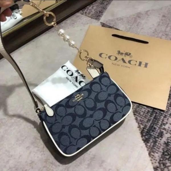 COACH NOLITA 19 (DENIM WHITE) BAG WITH OG BOX & CHAIN BELT Urban Classics Store