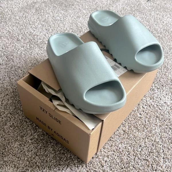 ADIDAS YEEZY BLUE SLIDES WITH ORIGINAL BOX Urban Classics Store