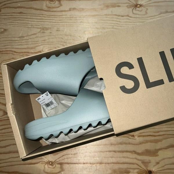 ADIDAS YEEZY BLUE SLIDES WITH ORIGINAL BOX Urban Classics Store