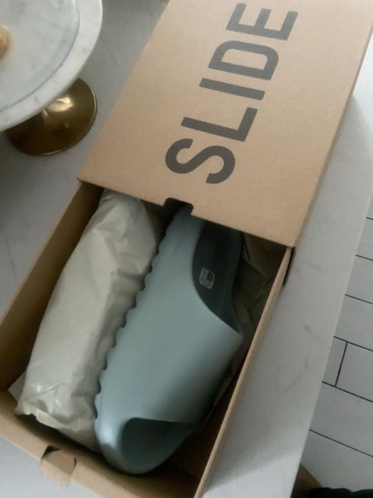 ADIDAS YEEZY BLUE SLIDES WITH ORIGINAL BOX Urban Classics Store