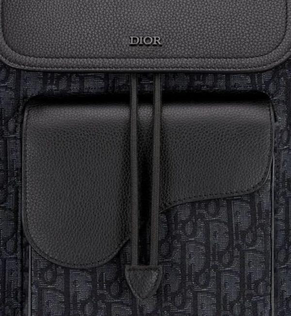 DIOR ESSENTIAL SADDLE UNISEX BLACK BAGPACK WITH DUST COVER Urban Classics Store