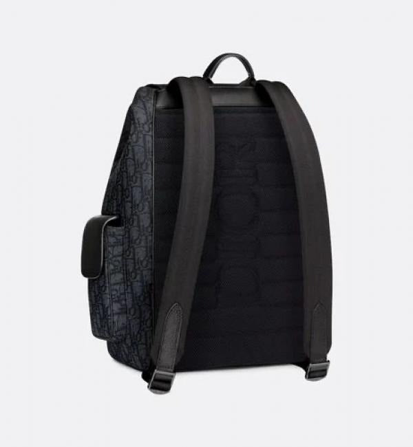 DIOR ESSENTIAL SADDLE UNISEX BLACK BAGPACK WITH DUST COVER Urban Classics Store