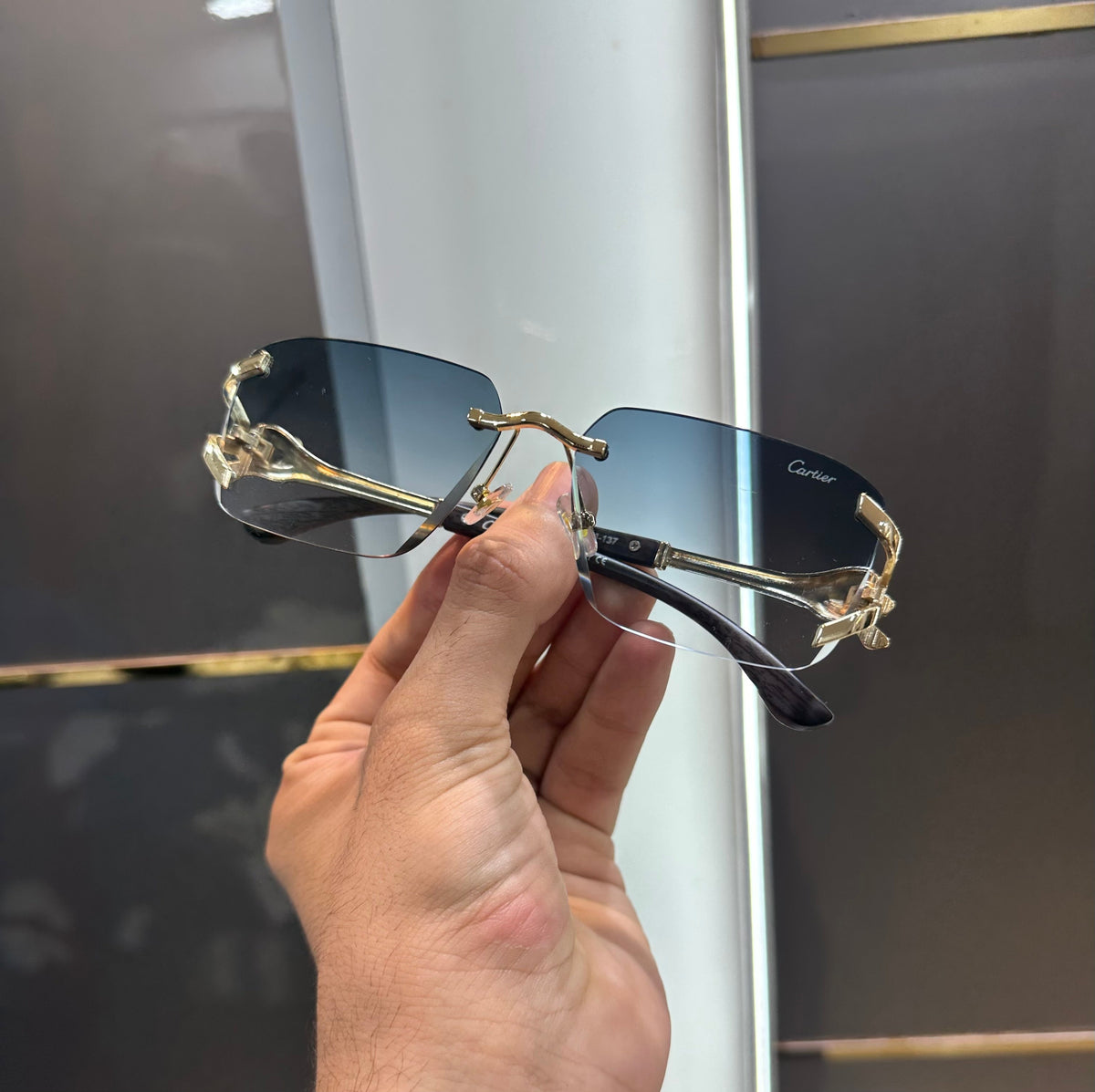 Cartier Sky Blue Jaguar Karan Aujla Edition Luxury Sunglass With Original Packing Urban Classics Store