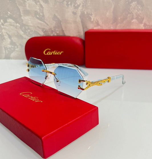 CARTIER STYLISH BLUE SUNGLASS WITH OG BOX Urban Classics Store