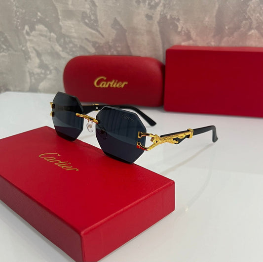 CARTIER STYLISH BLACK SUNGLASS WITH OG BOX Urban Classics Store