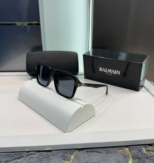 BALMAIN PARIS § MATT BLACK EDITION § SUNGLASS WHITE WITH OG BOX Urban Classics Store