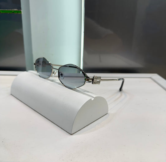 MIU MIU SILVER PREMIUM SUNGLASSES LOGO MONOGRAM WITH OG BOX Urban Classics Store