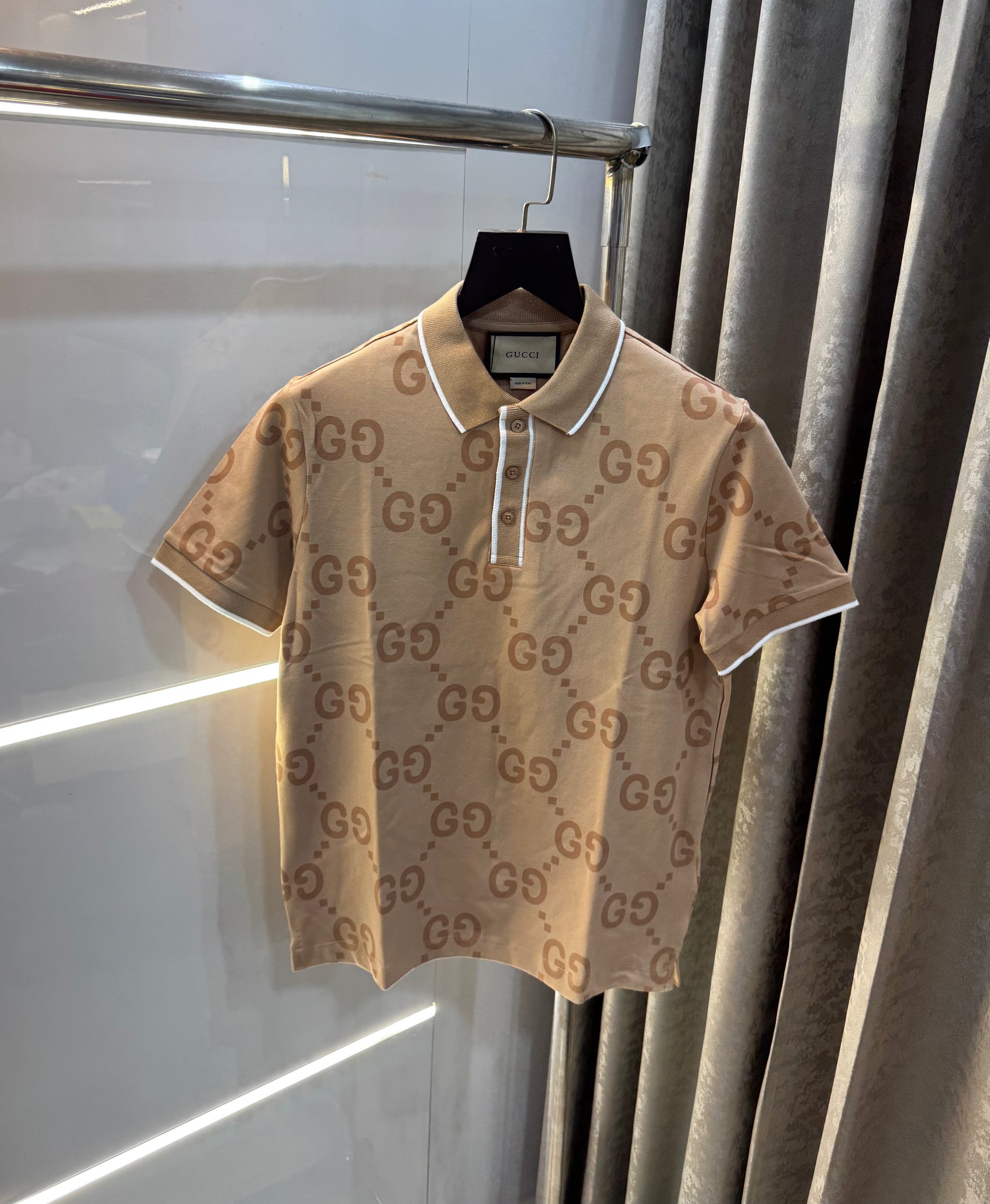 GUCCI NAVY BLUE DESIGNER PREMIUM IMPORTED POLO T-SHIRT Urban Classics Store