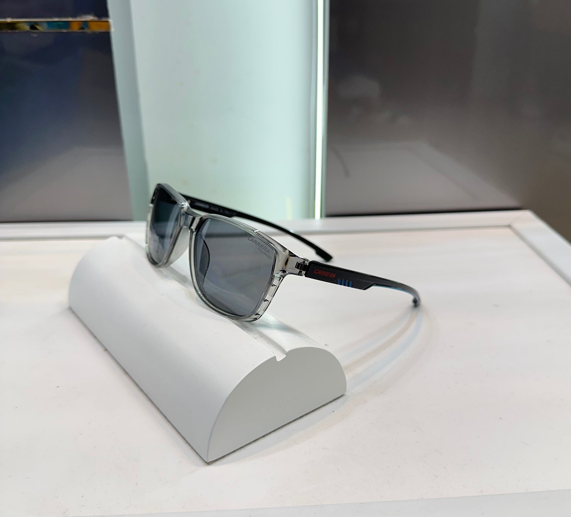 CARRERA TRANSPARENT BLUE PREMIUM SUNGLASSES WITH OG BOX Urban Classics Store
