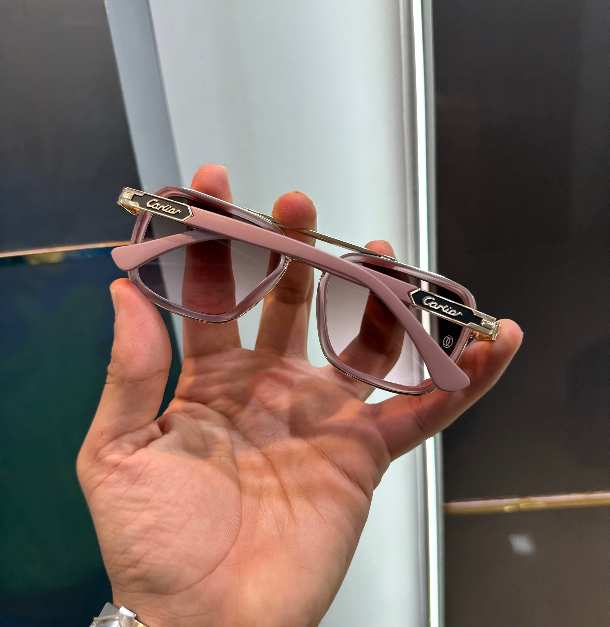 CARTIER PEACH SUNGLASSES WITH OG BOX Urban Classics Store