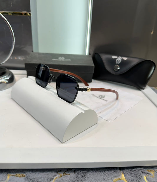 CHROME HEARTS *BLACK LENS WITH WOODEN FINISH * LUXURY SUNGLASS WITH OG KIT Urban Classics Store