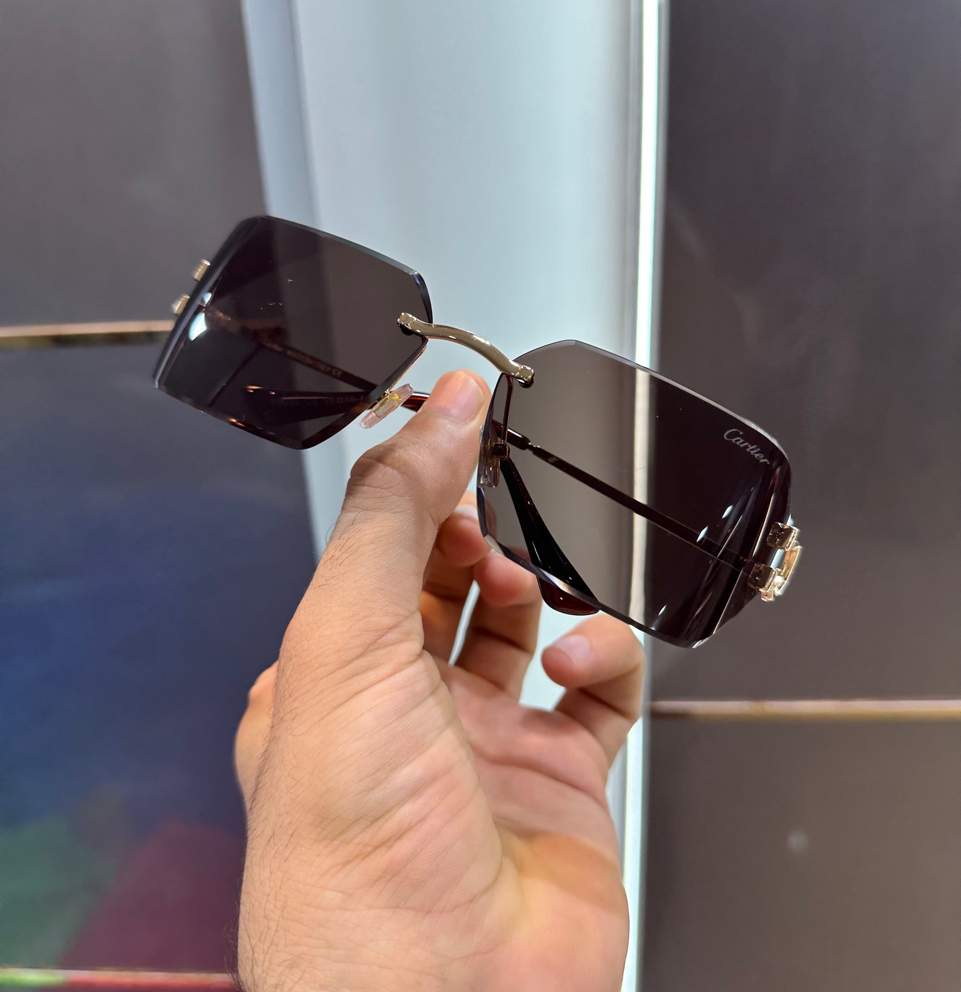 CARTIER BLACK GOLD LUXURY LOGO SUNGLASSES WITH OG BOX Urban Classics Store