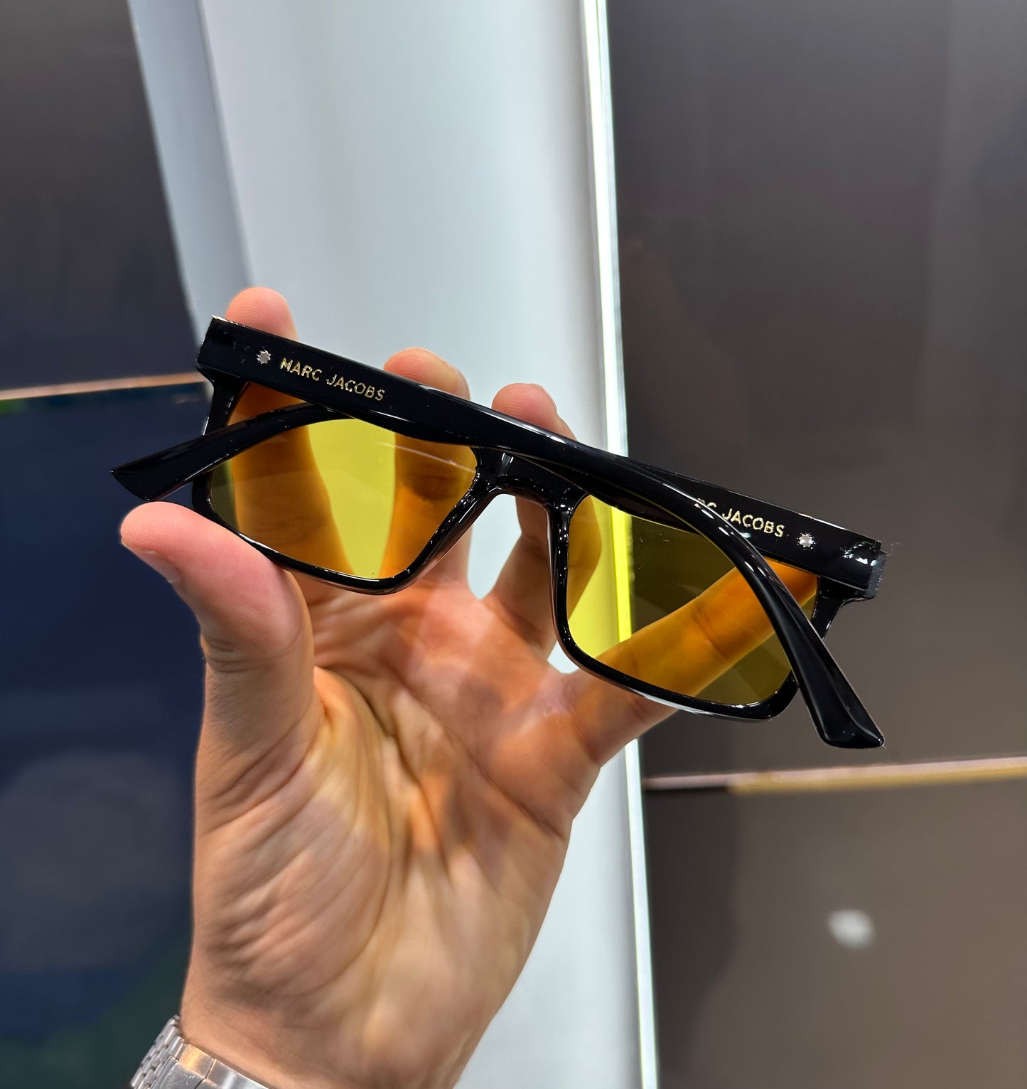 MARC JACOB YELLOW BLACK EDITION SUNGLASSES WITH OG BOX Urban Classics Store