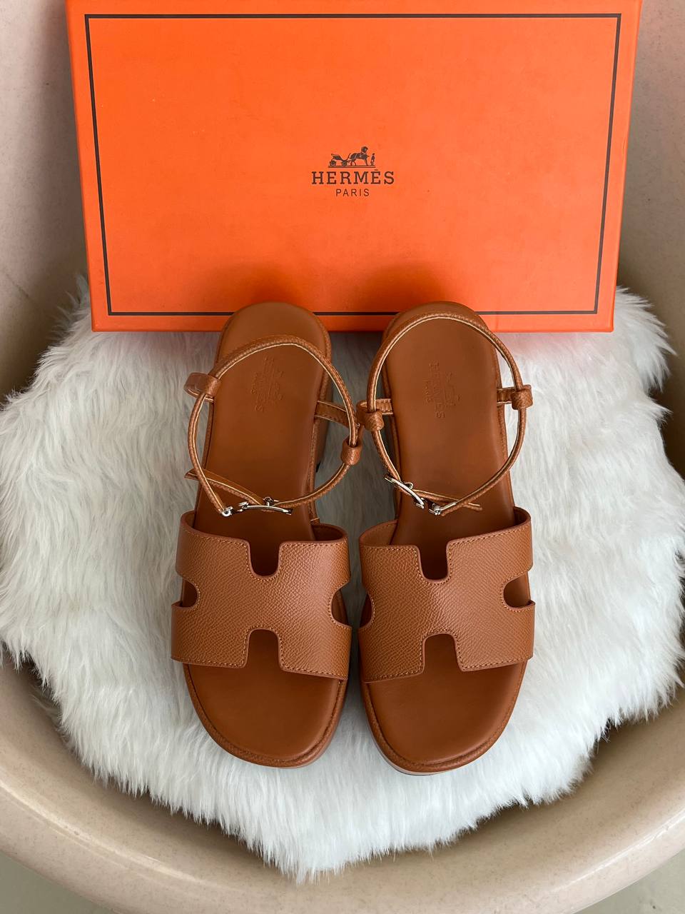 HERMES JAM 30 PLATFORM BROWN SANDAL WITH ORIGINAL BOX Urban Classics Store