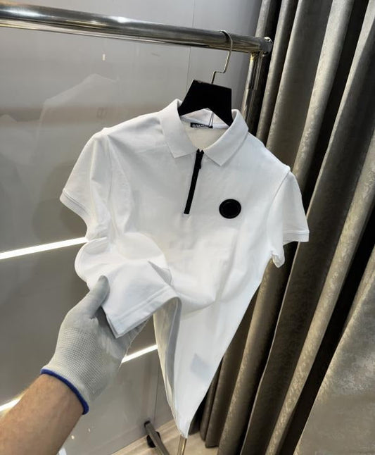 BALMAIN PARIS PREMIUM POLO T SHIRT WHITE Urban Classics Store