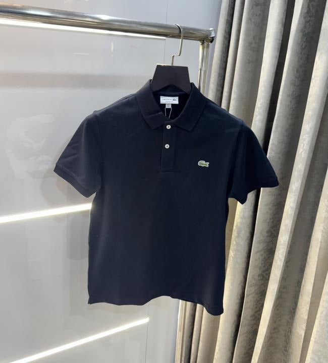 LACOSTE NAVY BLUE EMBROIDERY LOGO PREMIUM POLO T-SHIRT Urban Classics Store