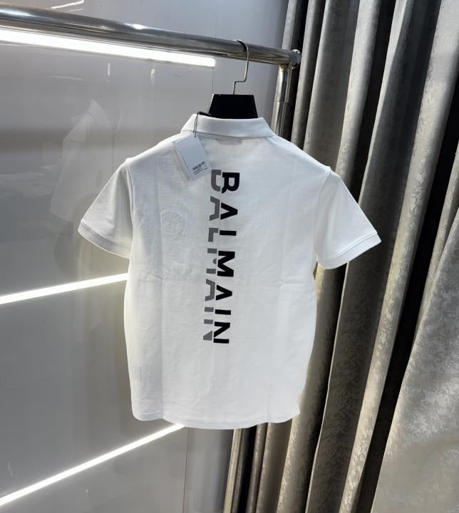 BALMAIN PARIS PREMIUM POLO T SHIRT WHITE Urban Classics Store