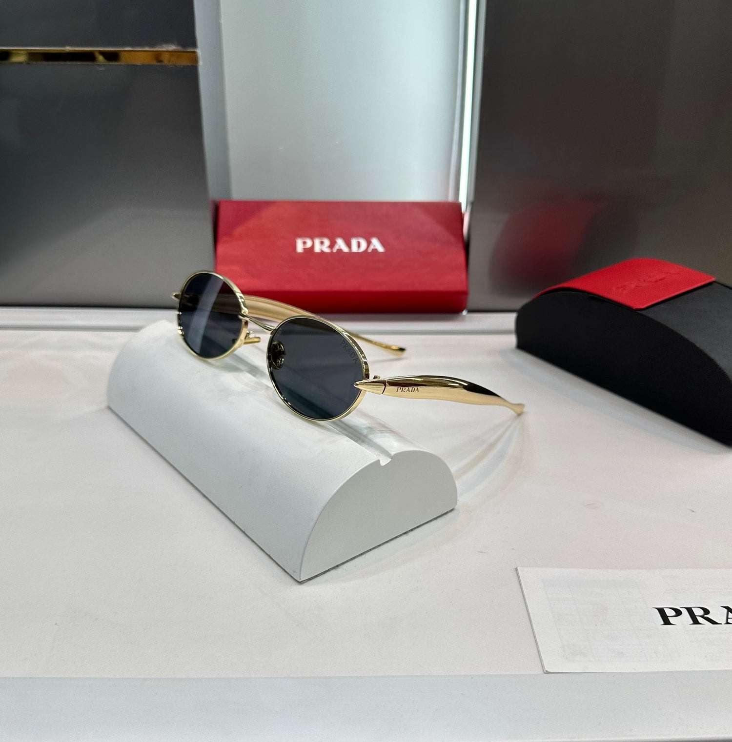 Prada Milano Black Metal Limited Edition Luxury Sunglass With Original Packing Urban Classics Store
