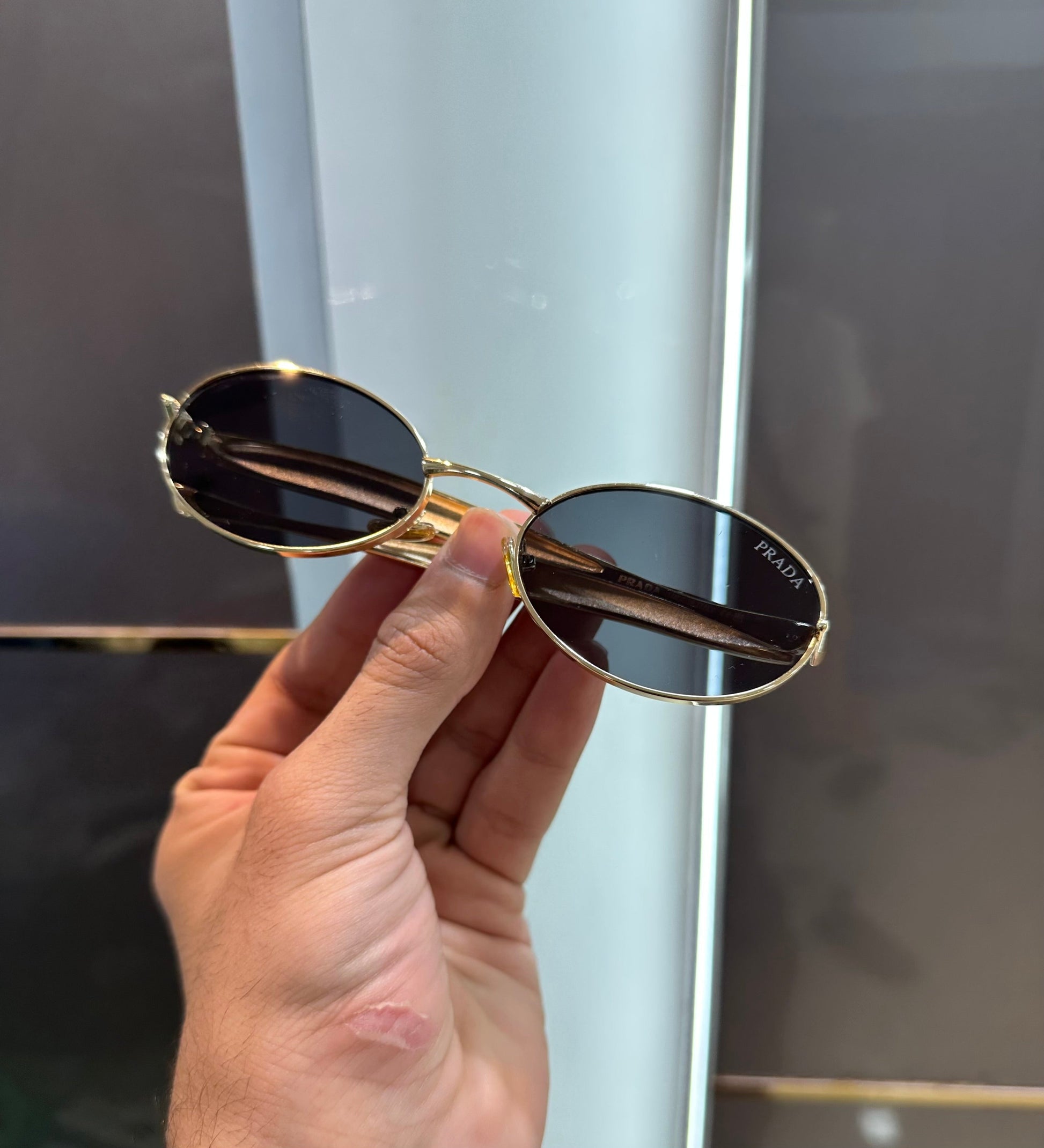Prada Milano Black Metal Limited Edition Luxury Sunglass With Original Packing Urban Classics Store