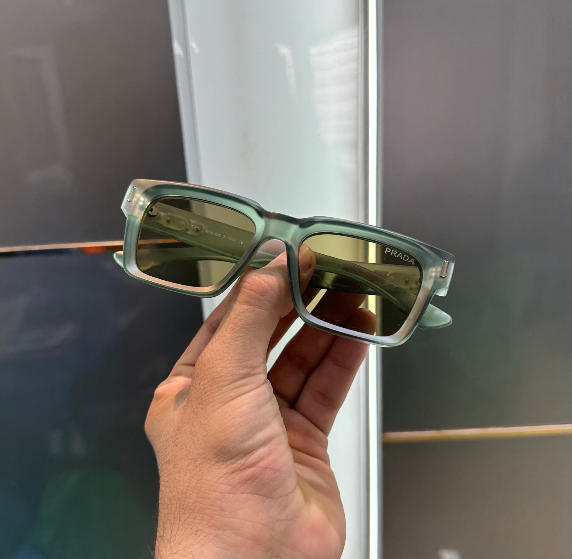 Prada Milano Mat Green Limited Edition Luxury Sunglass With Original Packing (Copy) Urban Classics Store