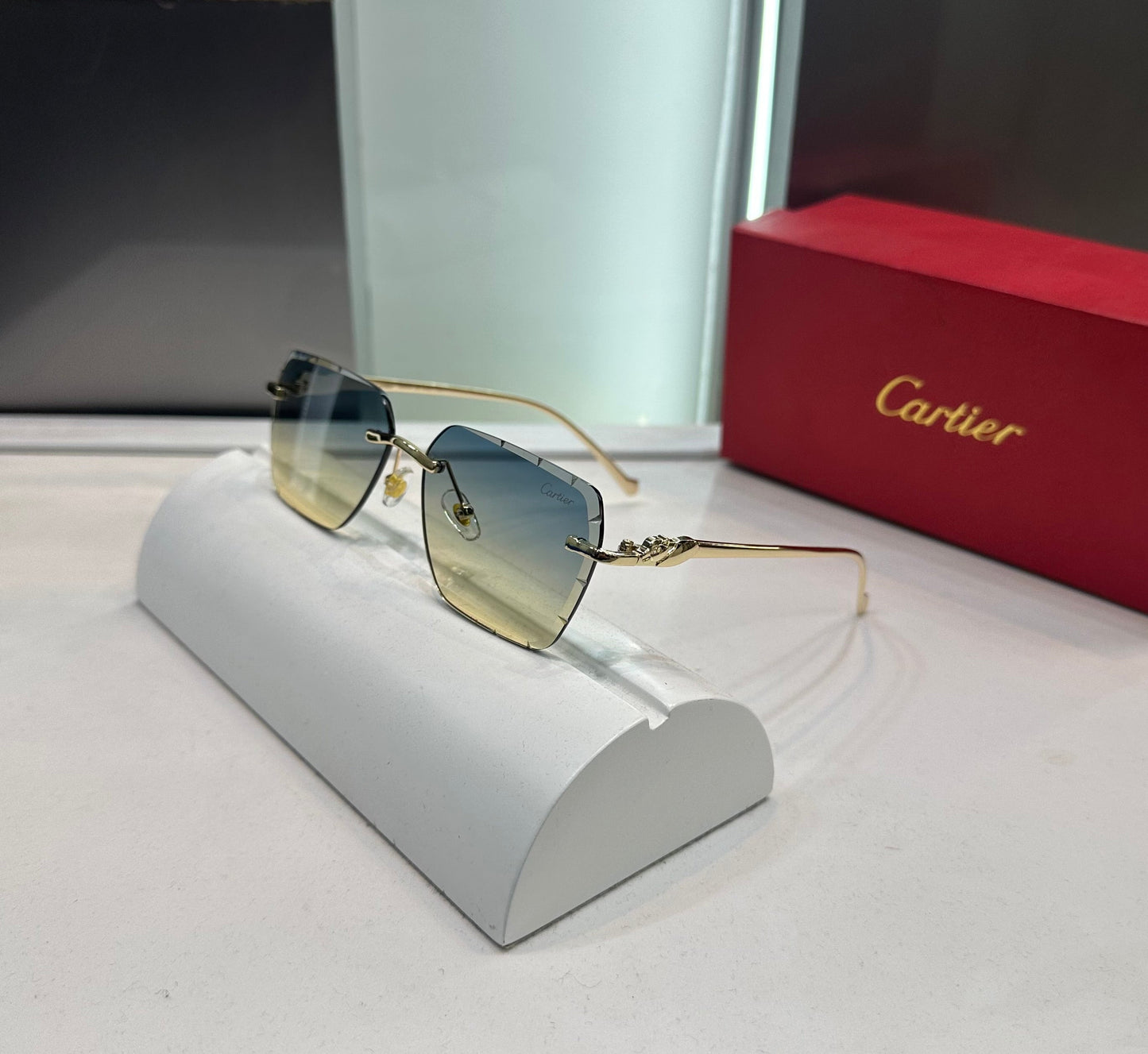Cartier Aqua Green Karan Aujla Edition Luxury Sunglass With Original Packing Urban Classics Store