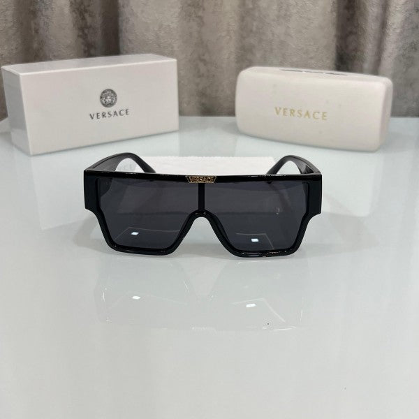 VERSACE FULL BLACK WITH GOLD BRANDING DESIGNER LUXURY SHADE  WITH OG BOX Urban Classics Store