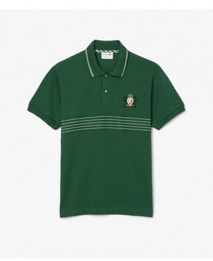 LACOSTE BOTTLE GREEN LOGO WORK PREMIUM CLASSIC POLO T-SHIRT Urban Classics Store