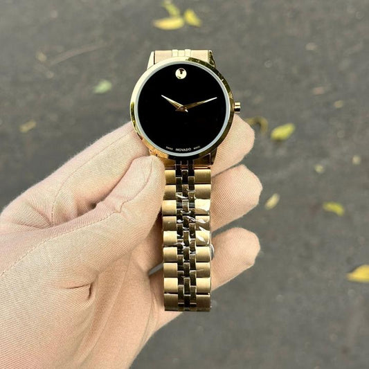 MOVADO GOLD BLACK WITH OG KIT Urban Classics Store