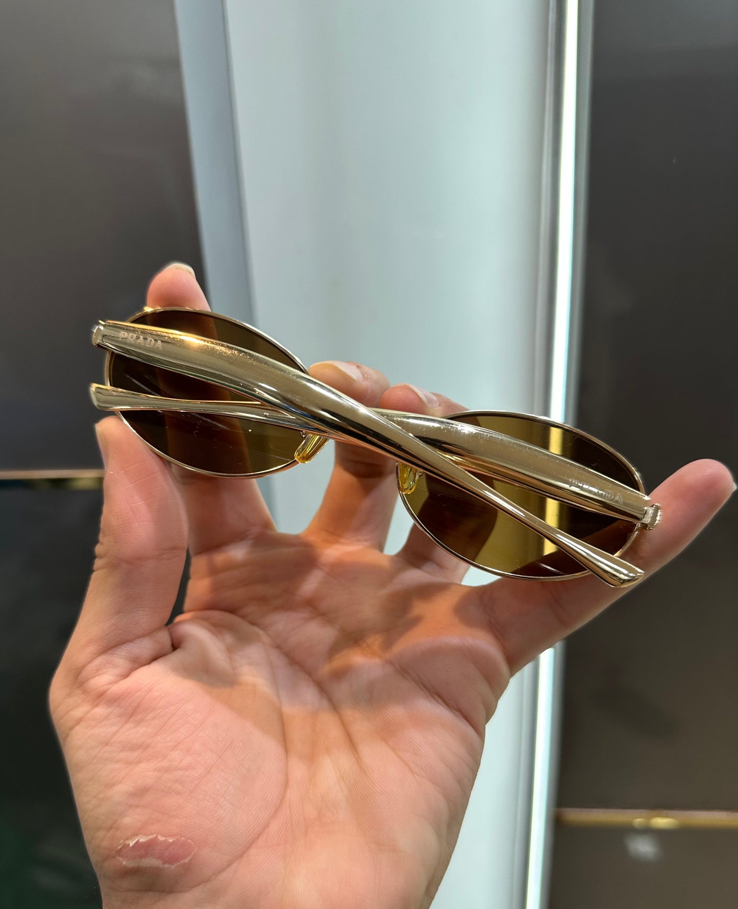 Prada Milano Brown Metal Limited Edition Luxury Sunglass With Original Packing Urban Classics Store