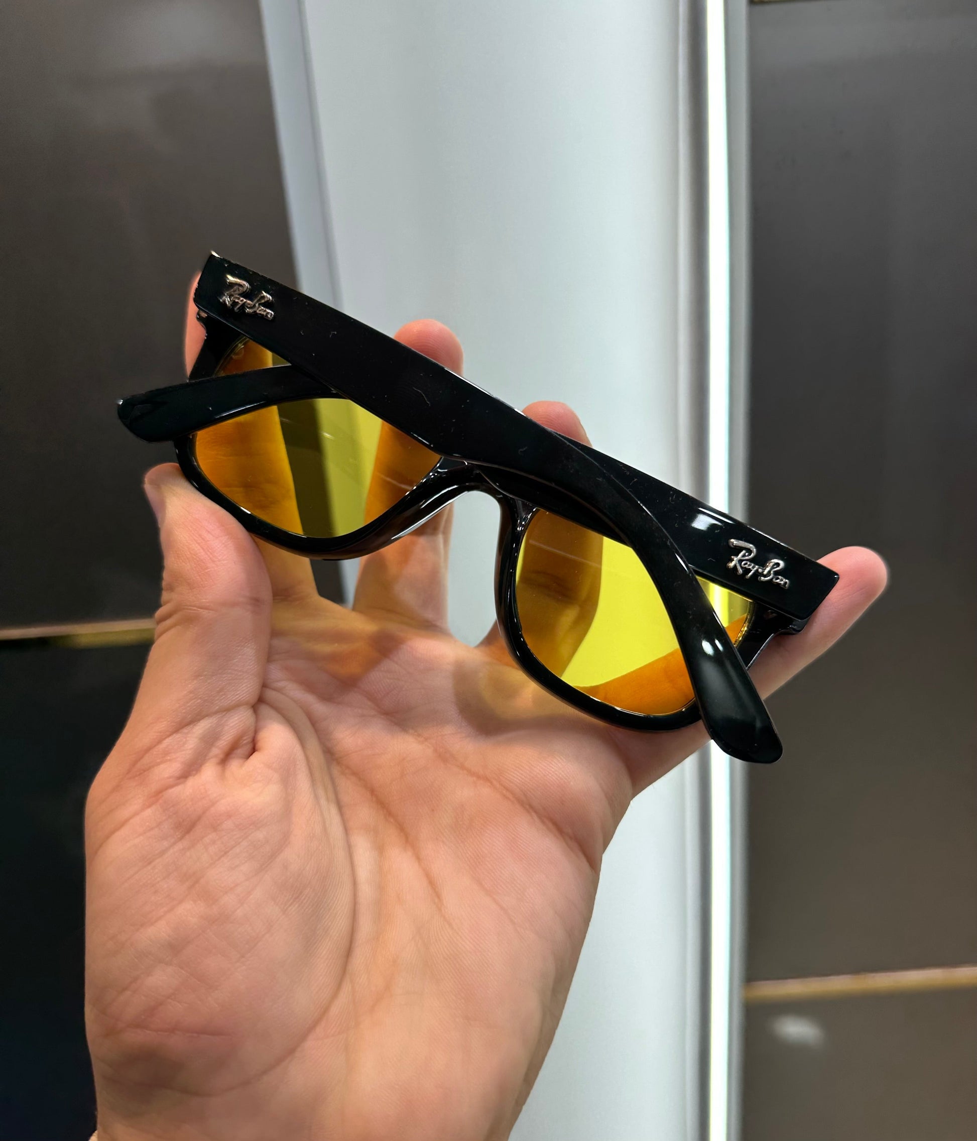 Ray Ban Black Yellow Reverse Limited Edition Luxury Sunglass With Original Packing Urban Classics Store