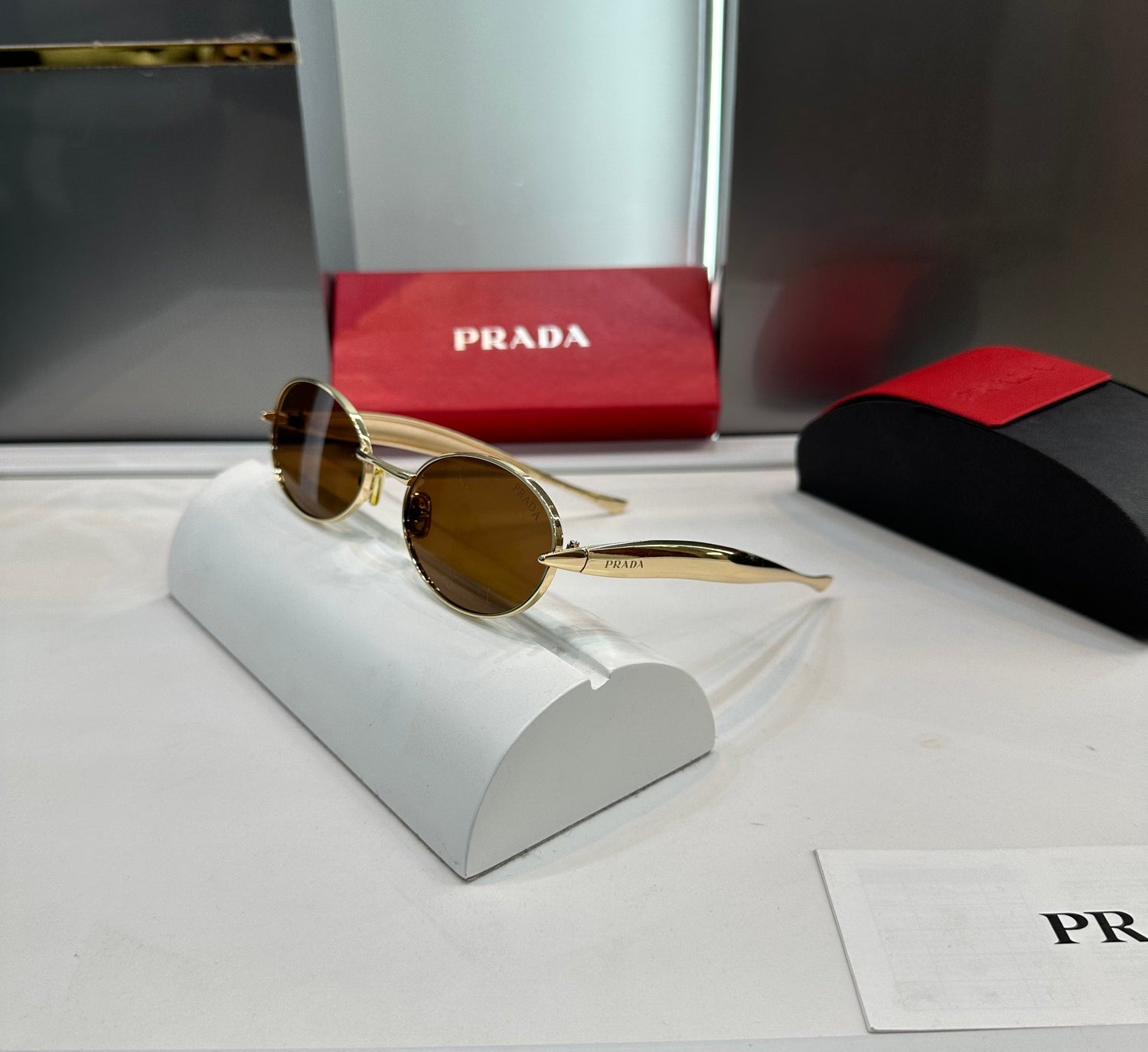 Prada Milano Brown Metal Limited Edition Luxury Sunglass With Original Packing Urban Classics Store