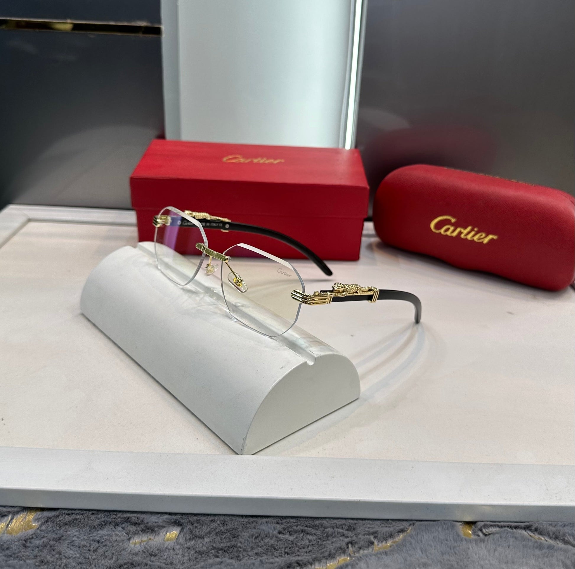 Cartier Transparent Jaguar Karan Aujla Edition Luxury Sunglass With Original Packing Urban Classics Store