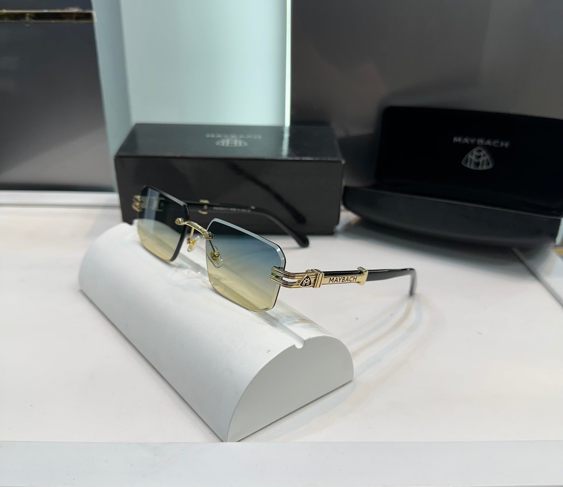 Maybach Green Dual Shade Karan Aujla Edition Luxury Sunglass With Original Packing Urban Classics Store