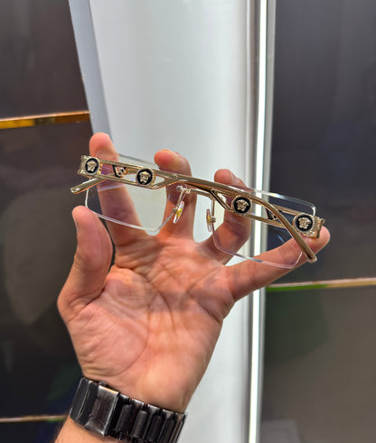 Versace Transparent Metal Limited Edition Luxury Sunglass With Original Packing