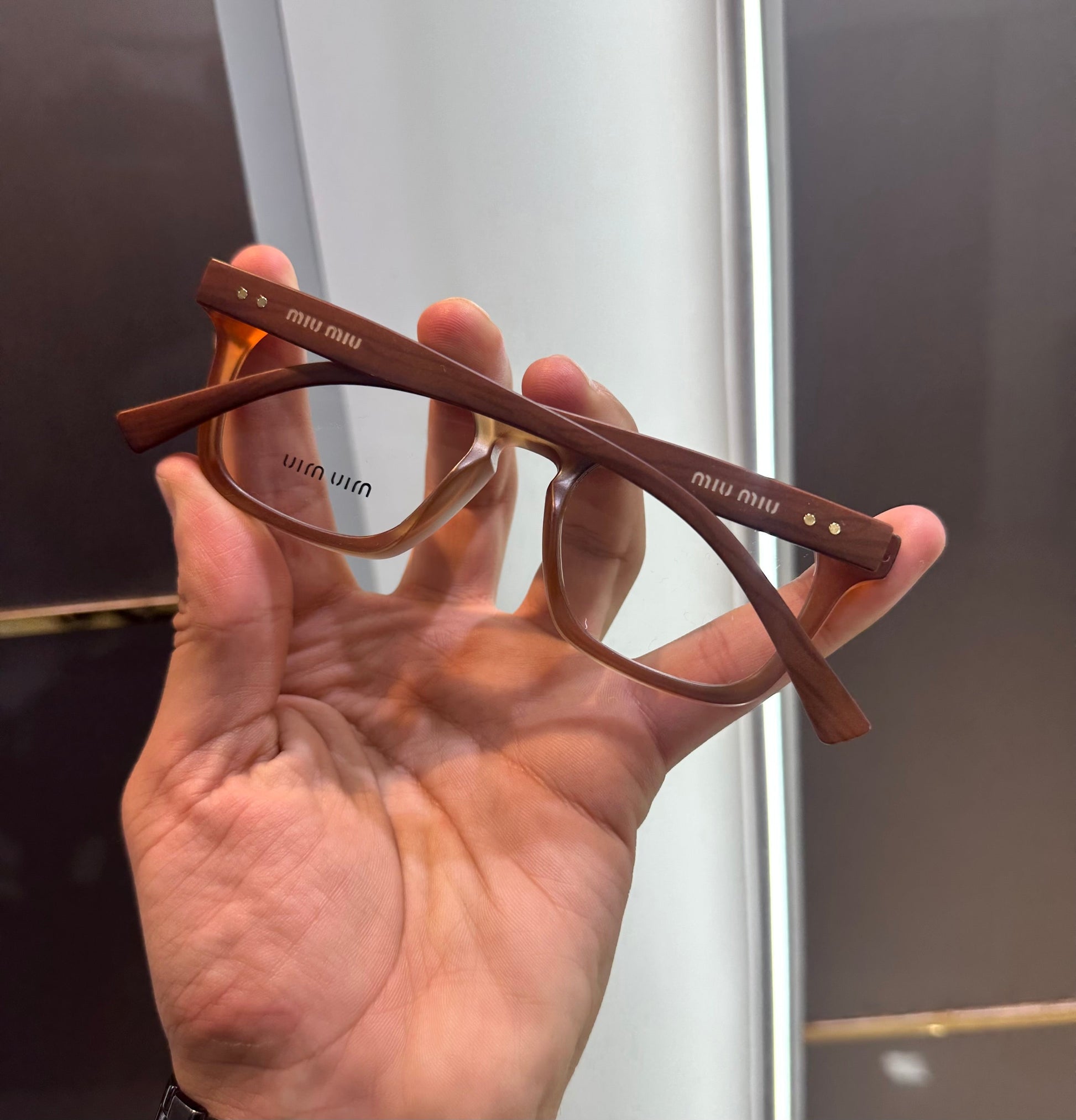 Miu Miu Brown Wooden Look Limited Edition Luxury Sunglass With Original Packing Urban Classics Store