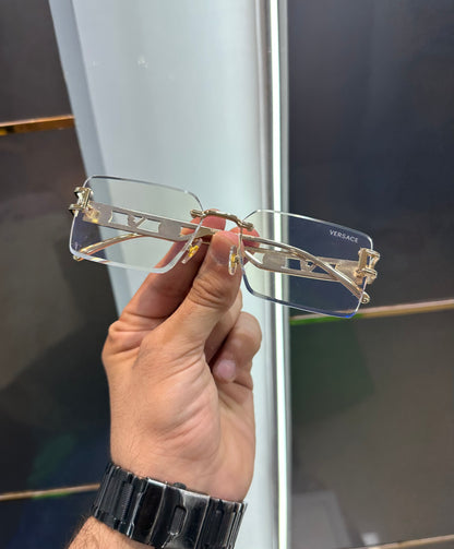 Versace Transparent Metal Limited Edition Luxury Sunglass With Original Packing