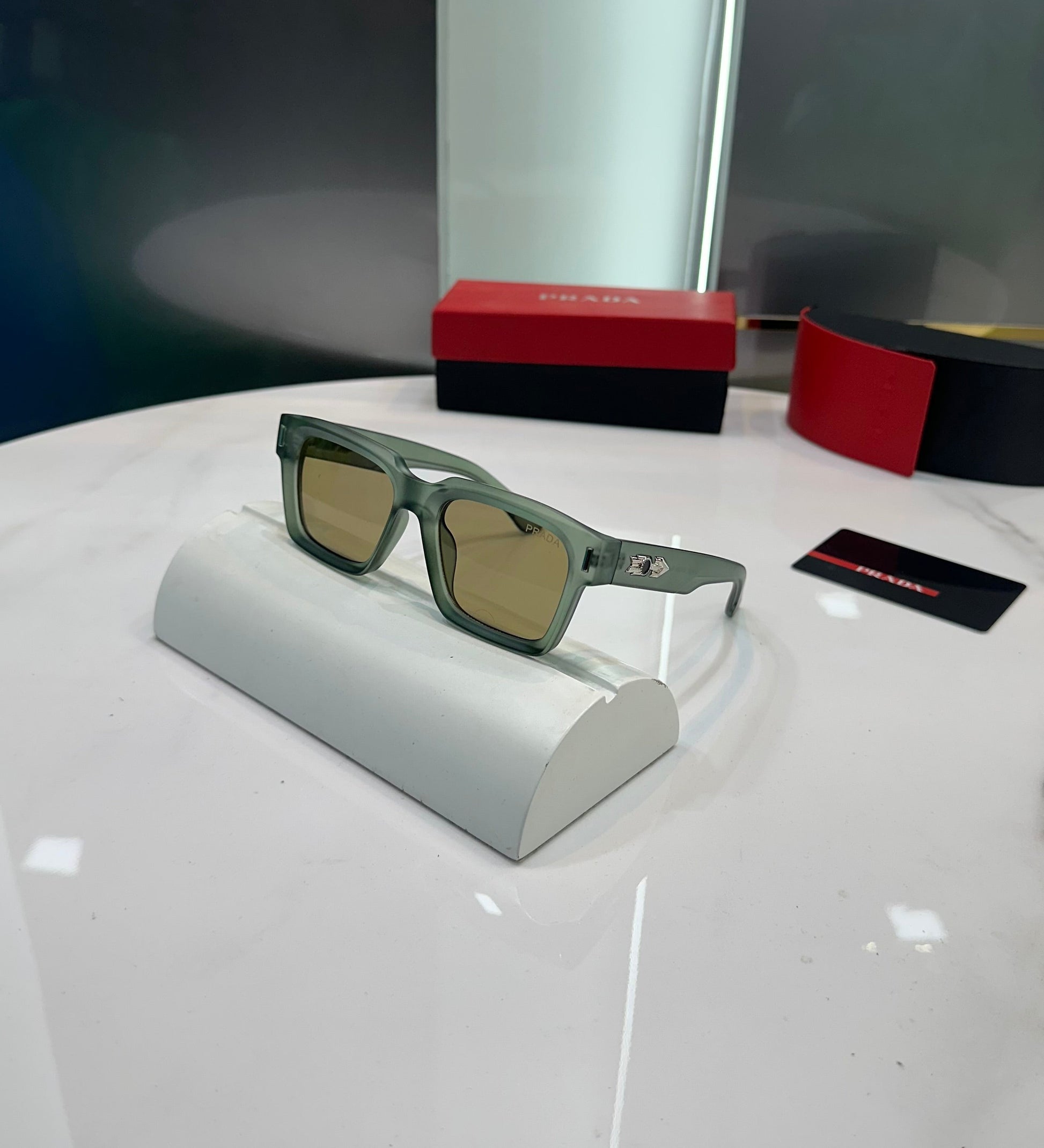 Prada Milano Mat Green Limited Edition Luxury Sunglass With Original Packing (Copy) Urban Classics Store