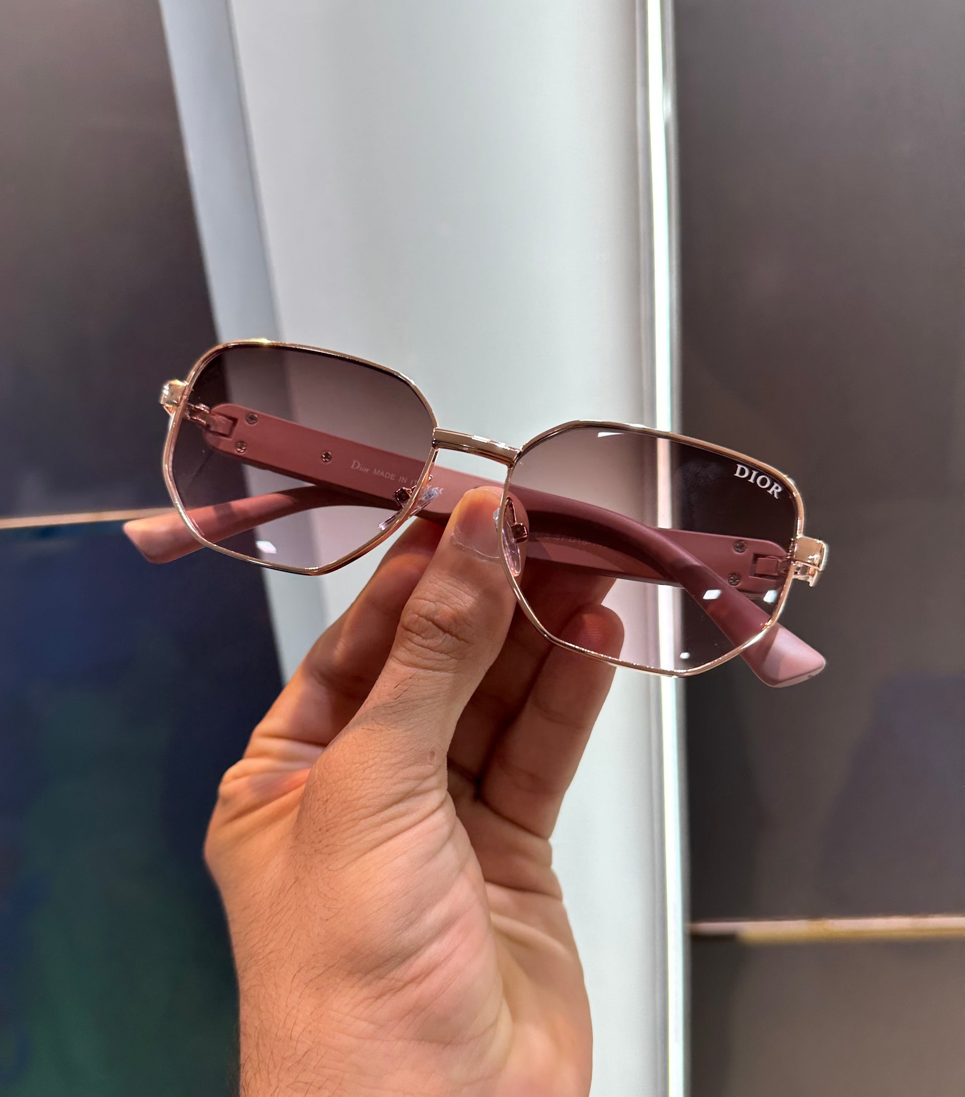 CHRISTIAN DIOR PREMIUM SUNGLASS PEACH COLOR WITH OG KIT Urban Classics Store