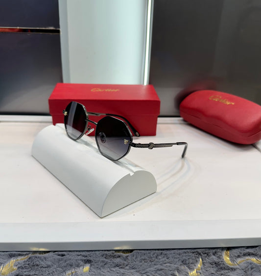 CARTIER BLACK METAL SUNGLASS WITH OG BOX Urban Classics Store