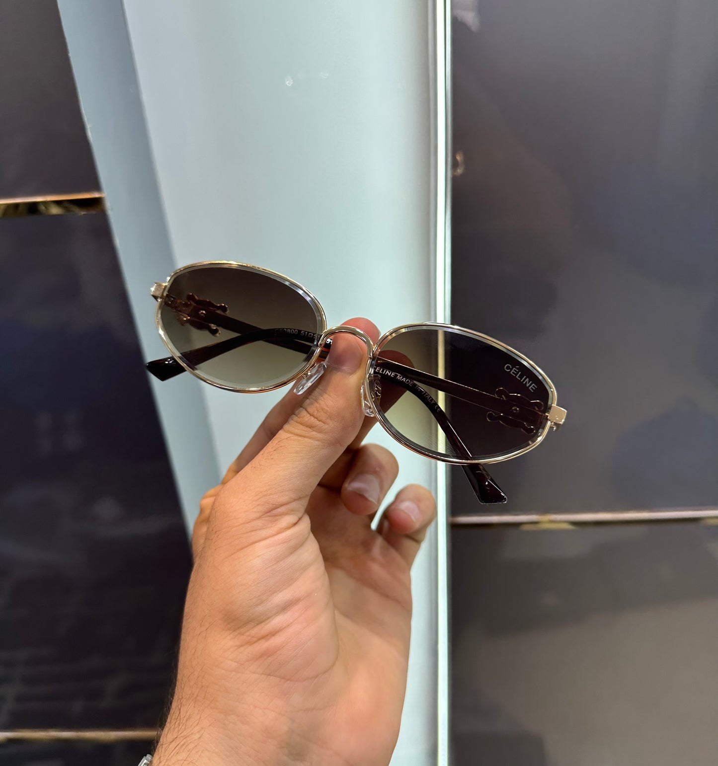 CELINE PREMIUM SUNGLASSES - GOLD FINISH WITH OG BOX Urban Classics Store