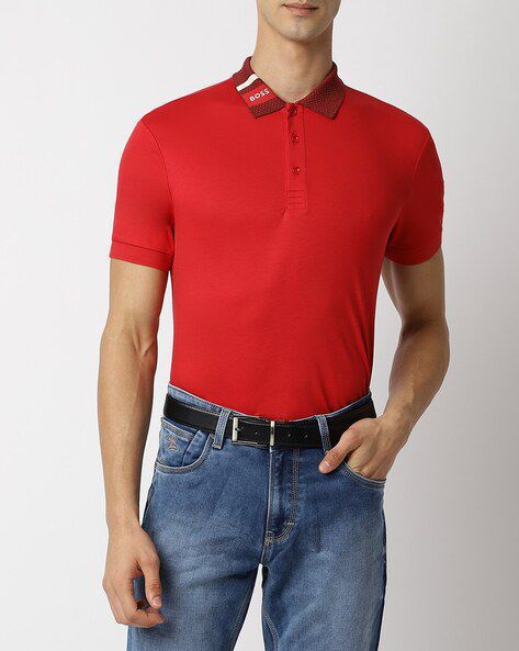 HUGO BOSS CLASSIC POLO T SHIRT RED COLOUR Urban Classics Store