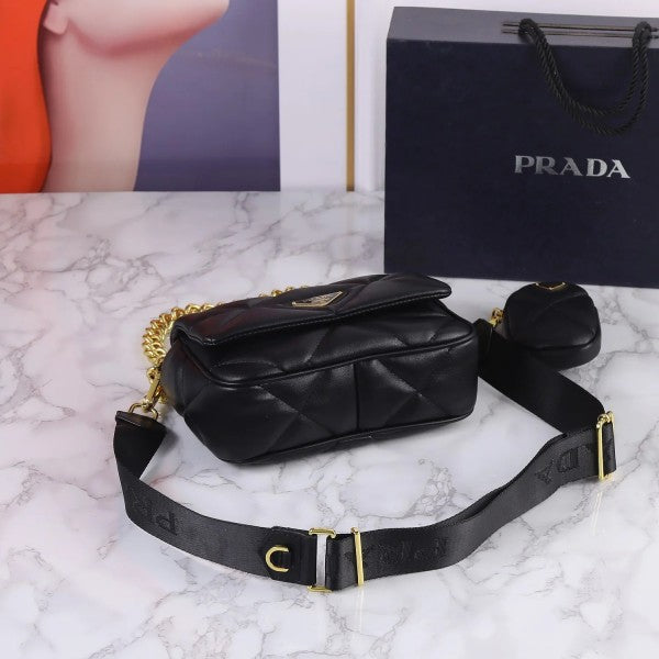 PRADA IMPORTED NAPPA ICONIC POCHETTE BAG WITH OG BOX BLACK COLOUR Urban Classics Store