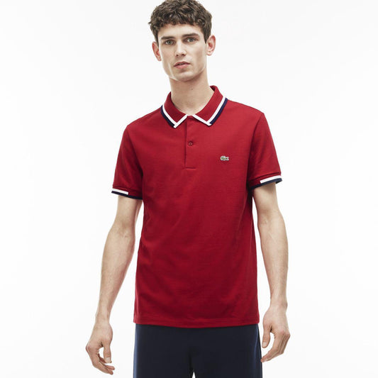 LACOSTE PREMIUM POLO T SHIRT MAROON COLOUR Urban Classics Store